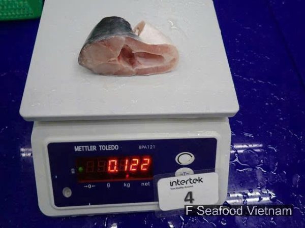 Intertek inspection of frozen Pangasius steak before export from Vietnam